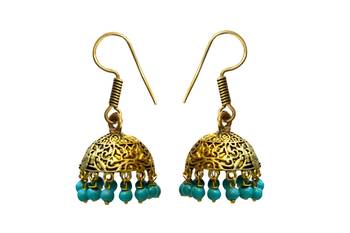 Golden Oxidised Earrings 1