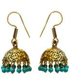 Golden Oxidised Earrings
