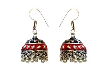 Minakari Oxodised Jhumki Earrings 1