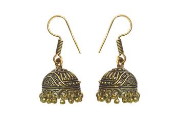Golden Oxidised Earrings 1