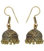 Golden Oxidised Earrings