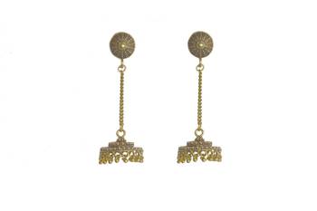 Golden Oxidised Earrings 1