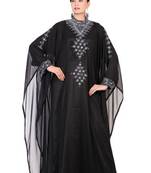 Black embroidered georgette islamic kaftan
