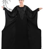 Black embroidered georgette islamic kaftan