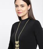 Infuzze Oxidised  Toned Alloy Necklace