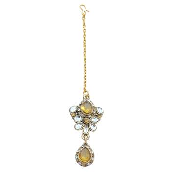 Foppish Mart Golden Beauty Maang Tikka For Women 1