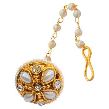 Foppish Mart Rajasthani Pearl Embedded  Borla For Women 1