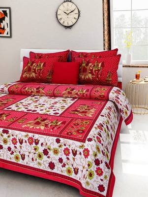 Dreamy Zone Cotton Double Bedsheet with Pillow Cover 1