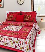 Dreamy Zone Cotton Double Bedsheet with Pillow Cover