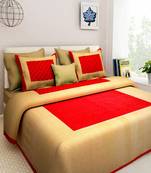 Dreamy Zone Blue Cotton Double Bedsheet with Pillow Cover