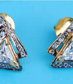 Layered Triangular Diamond Earrings