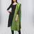Green Banarasi Silk Zari Woven Dupatta With Tussels