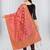 Light Red Banarasi Silk Zari Woven Dupatta With Tussels