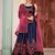 Tempting Navy Blue Thread Embroidered Satin wedding Lehenga choli