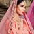 Spectacular Peach Resham Embroidered Satin Semi Stitched Bridal Lehenga