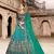 Green Embroidered Satin Semi stitched Lehenga With Dupatta