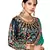 Green Embroidered Satin Semi stitched Lehenga With Dupatta