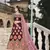 Charming Wine Dori, Thread and Sequins Embroidered Taffeta Silk Bridal Lehenga
