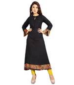 Black plain rayon kurti