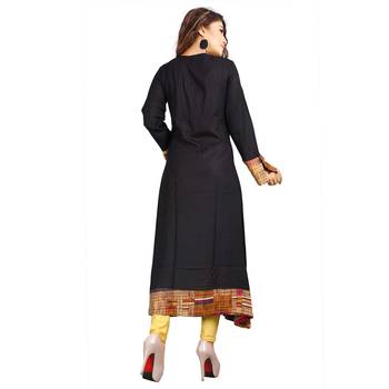 Black plain rayon kurti 2