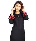 Black plain rayon kurti