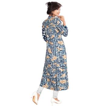 Blue printed rayon kurti 2