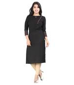 Black printed rayon kurti