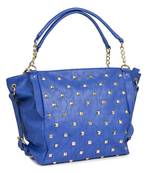 Lychee Bags Women's Blue PU Satchel Bag