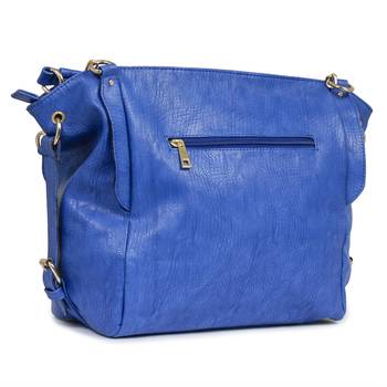 Lychee Bags Women's Blue PU Satchel Bag 3