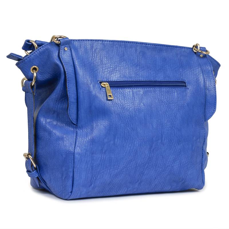 Lychee Bags Women's Blue PU Satchel Bag