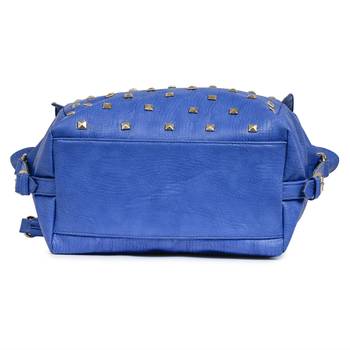Lychee Bags Women's Blue PU Satchel Bag 4