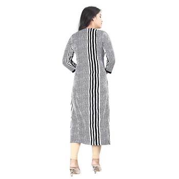 Black printed rayon kurti 2