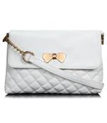 Lychee Bags Women's White PU Sling Bag