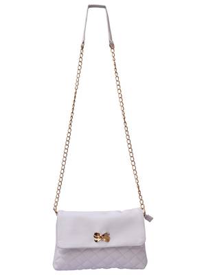 Lychee Bags Women's White PU Sling Bag 2