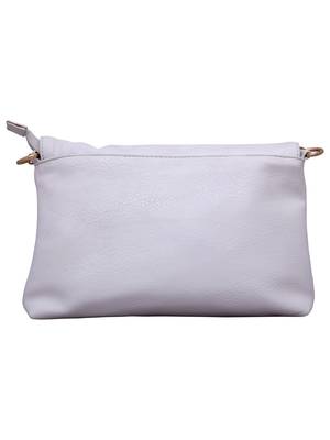 Lychee Bags Women's White PU Sling Bag 4