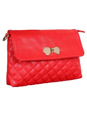 Lychee Bags Women's Red  PU Sling Bag 2