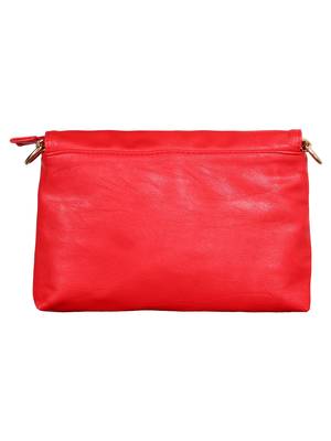 Lychee Bags Women's Red  PU Sling Bag 4