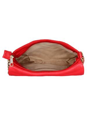 Lychee Bags Women's Red  PU Sling Bag 5