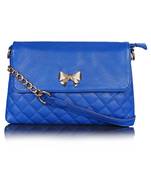 Lychee Bags Women's Blue PU Sling Bag