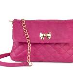Lychee Bags Women's Pink PU Sling Bag