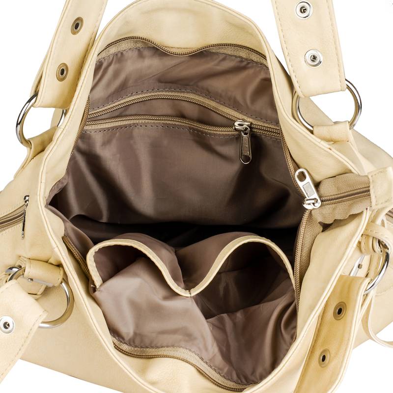 Lychee Bags Women's Cream  PU Handbags