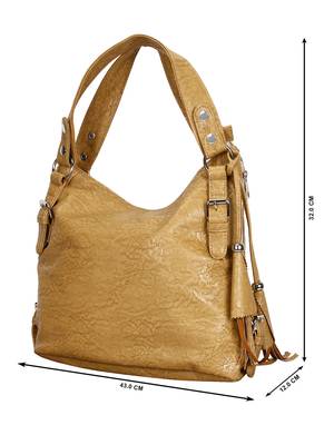Lychee Bags Women's Beige PU Handbags 5