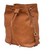 Lychee Bags Women's Beige pu Sling Bag