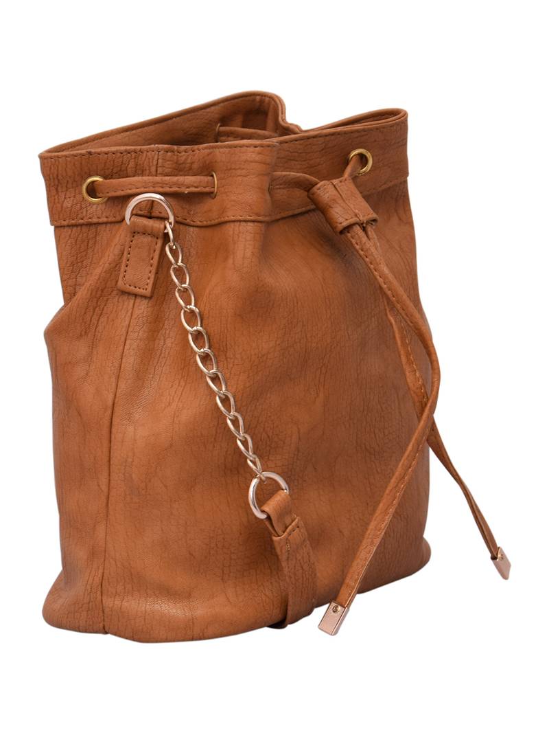 Lychee Bags Women's Beige pu Sling Bag