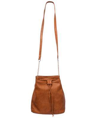 Lychee Bags Women's Beige pu Sling Bag 3