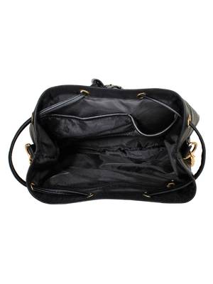 Lychee Bags Women's Black PU  Sling Bag 5