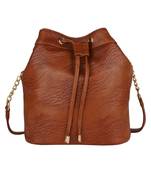 Lychee Bags Women's Rust PU Sling Bag