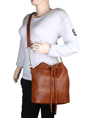 Lychee Bags Women's Rust PU Sling Bag 4