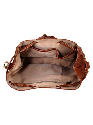 Lychee Bags Women's Rust PU Sling Bag 5