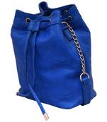 Lychee Bags Women's Blue PU Sling Bag